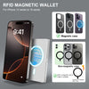 RFID Blocking Wallet Minimalist Slim Card Holder for Magsafe with Adjustable Stand, Metal Pop Up Magnetic Walletfor Men TOYFID-2