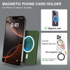 RFID Blocking Wallet Minimalist Slim Card Holder for Magsafe with Adjustable Stand, Metal Pop Up Magnetic Walletfor Men TOYFID-8